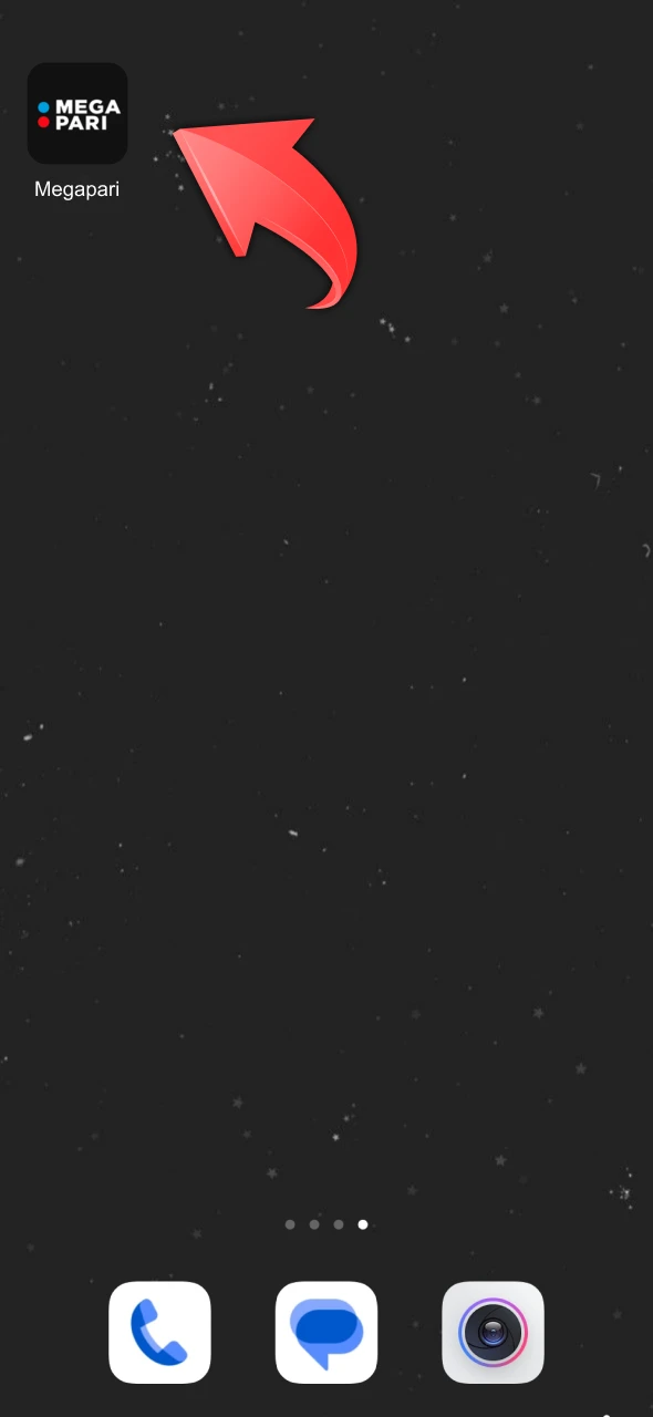 Ouvrez l'application Megapari et commencez à parier.