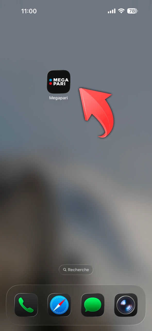 Ouvrez la version iOS de Megapari et profitez des paris.