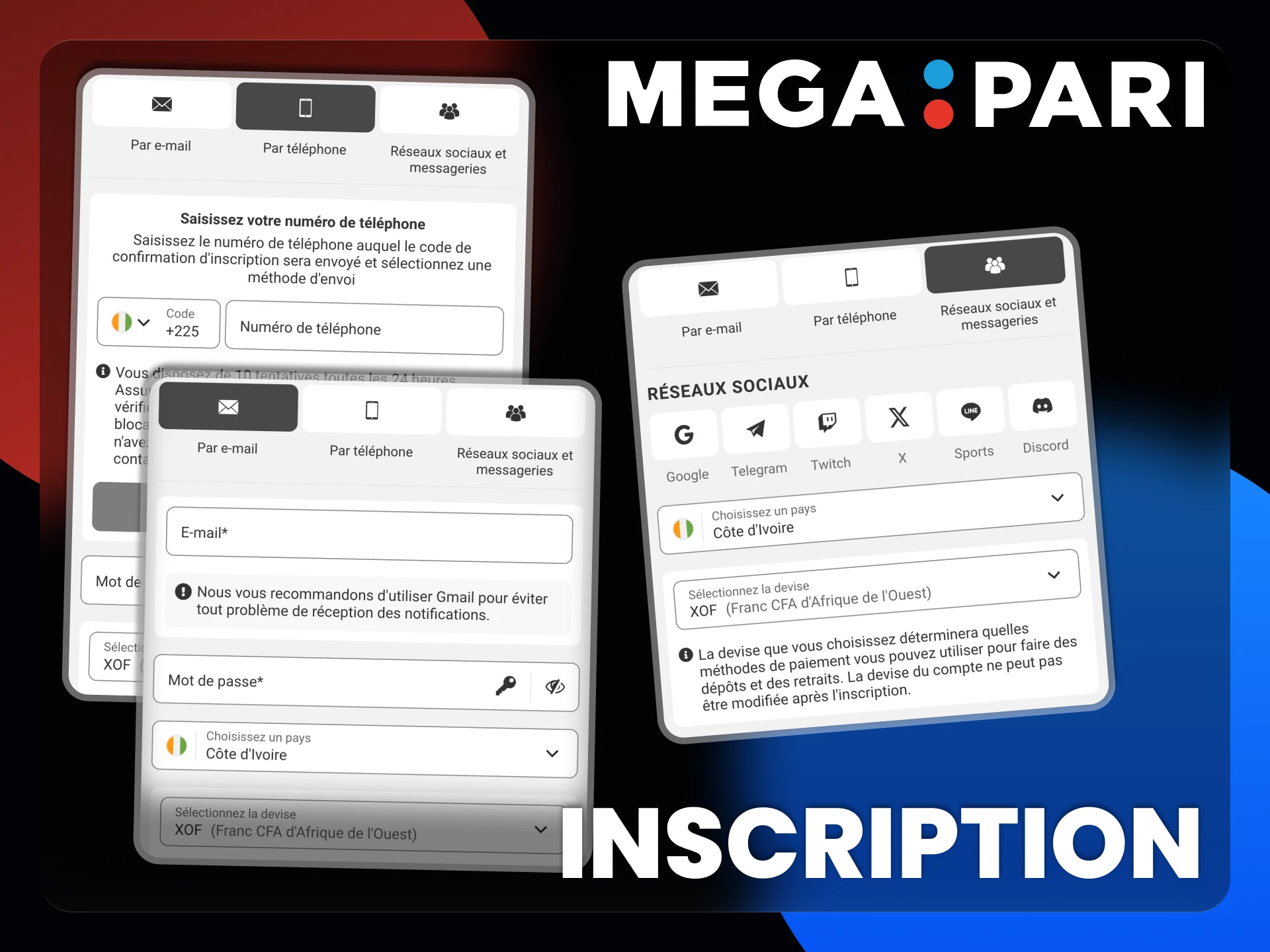 Terminez le processus d'inscription sur l'application Megapari.