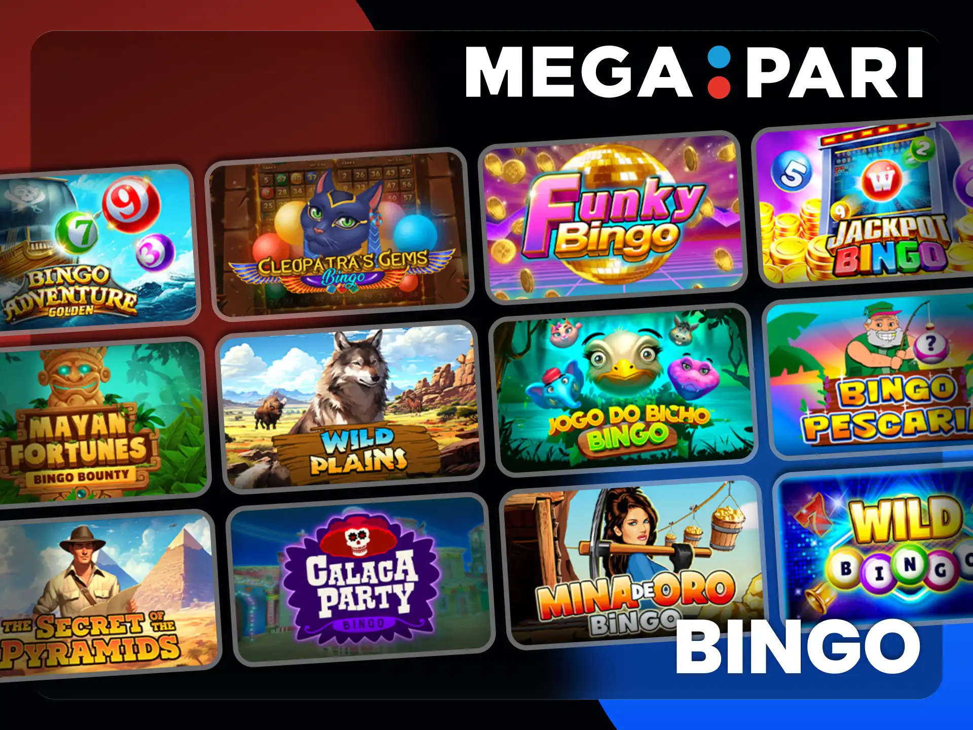 Tentez votre chance aux jeux de bingo Megapari.