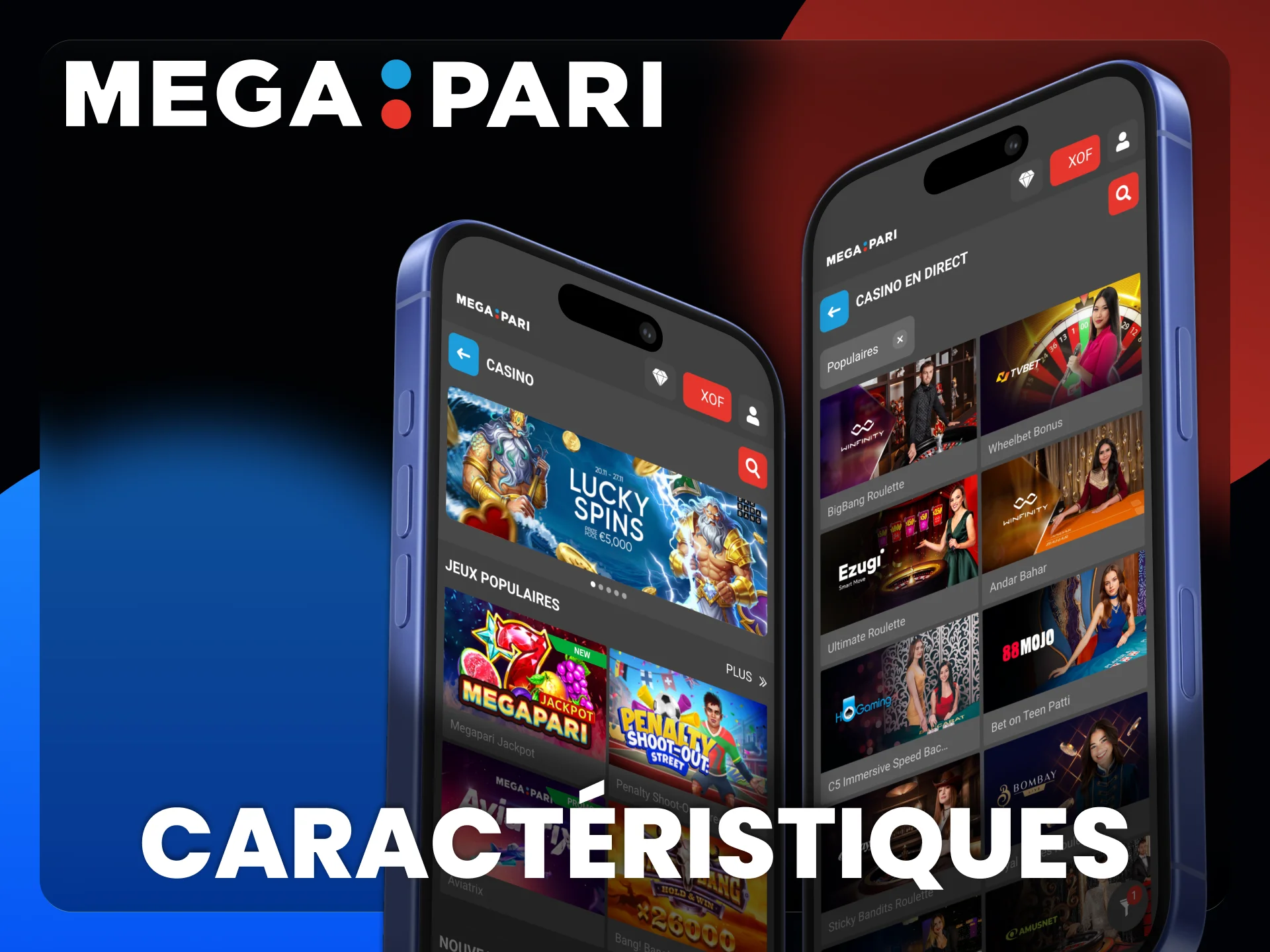 Jouez sur Megapari avec les meilleures fonctionnalités de casino.