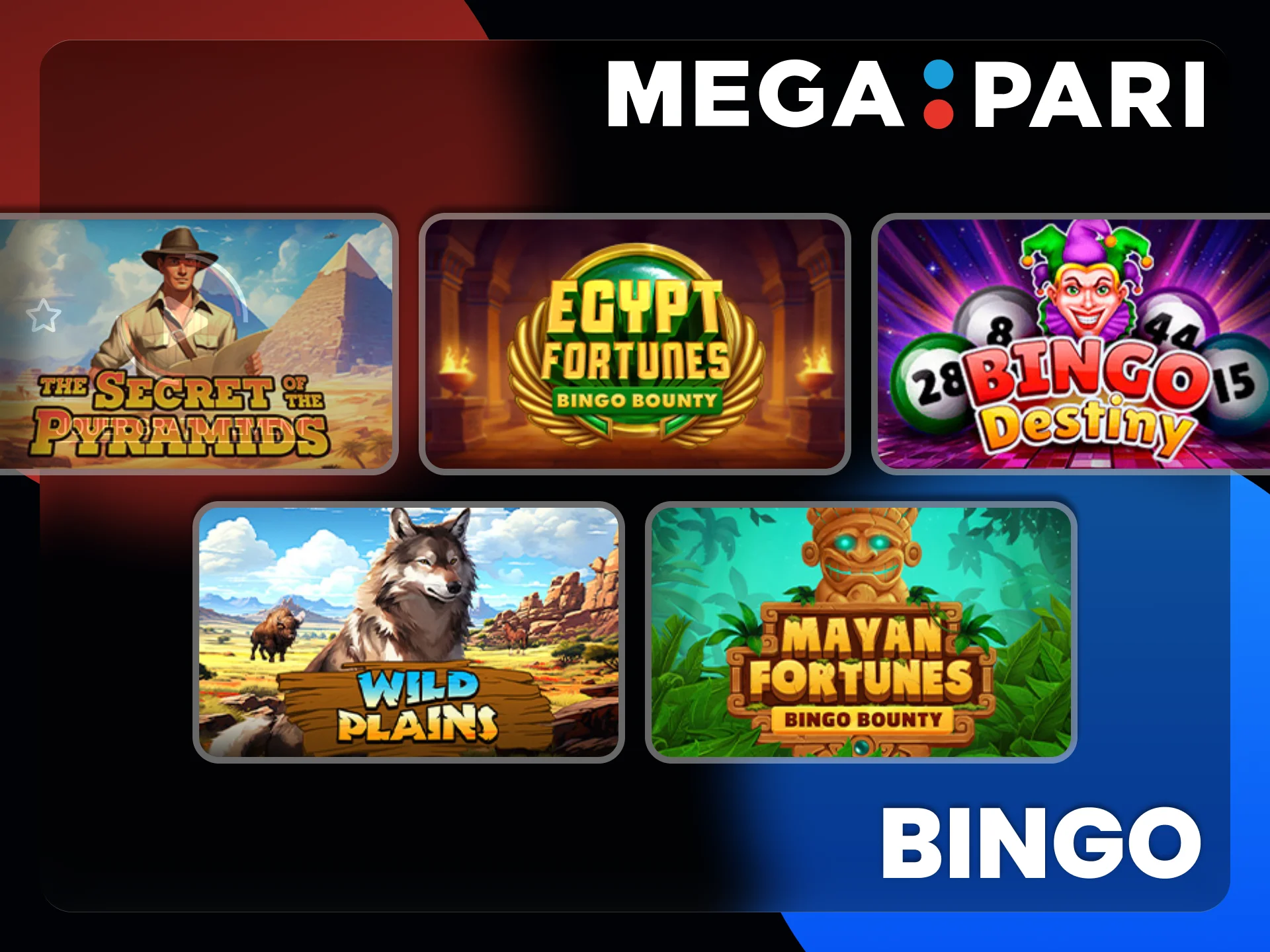 Tentez votre chance aux jeux de bingo disponibles sur Megapari.