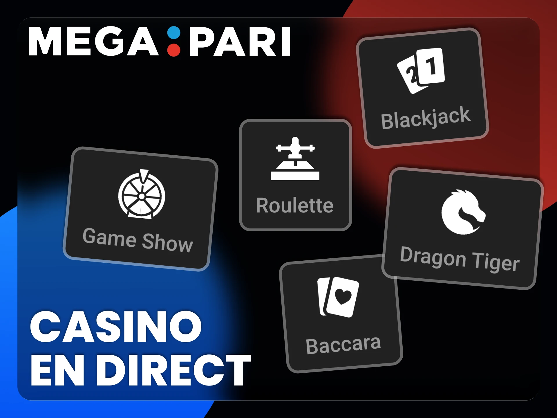 Profitez d'une expérience de jeu agréable avec le casino en direct Megapari.