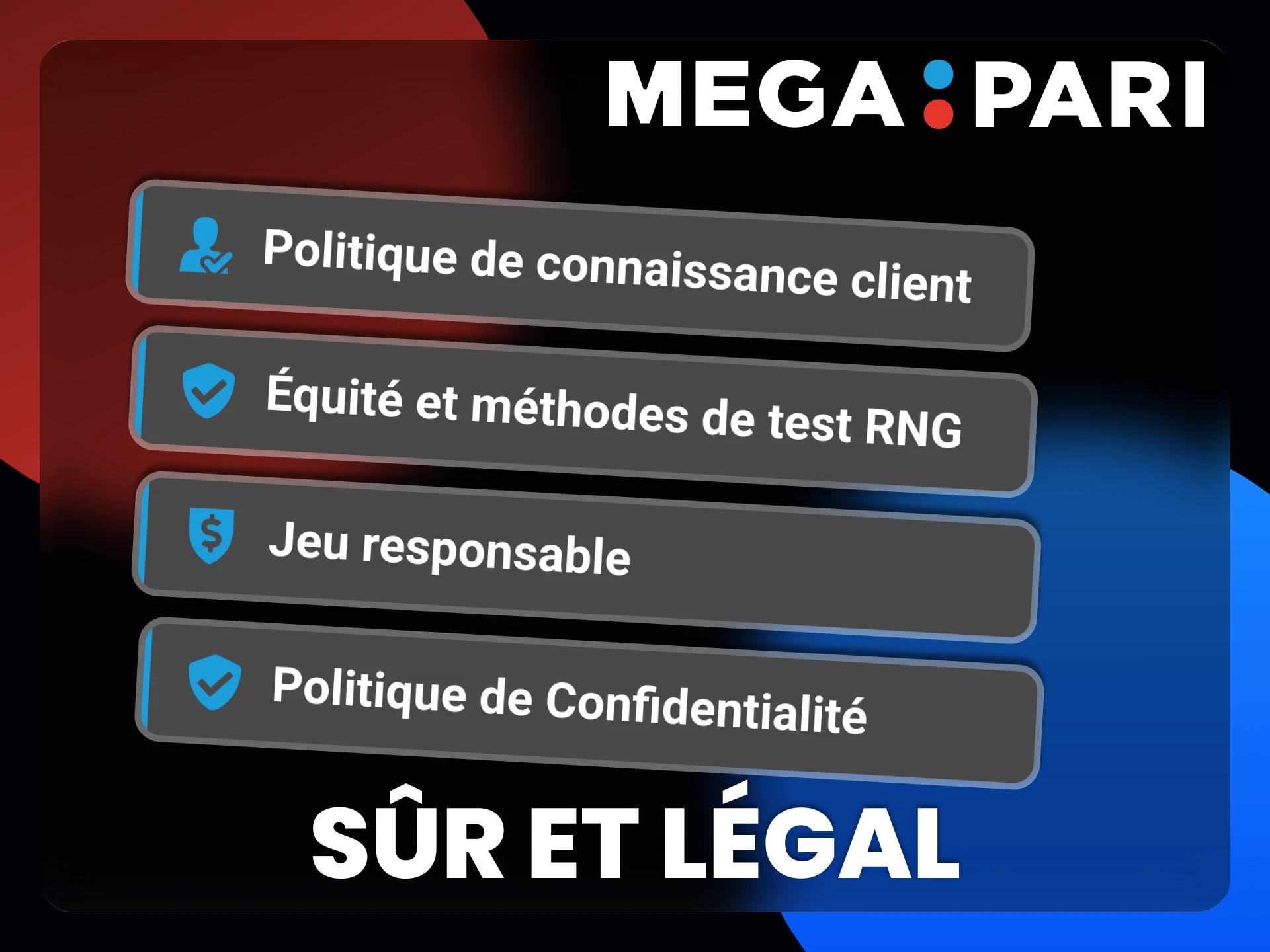 Le principal avantage de Megapari est son niveau élevé de sécurité.