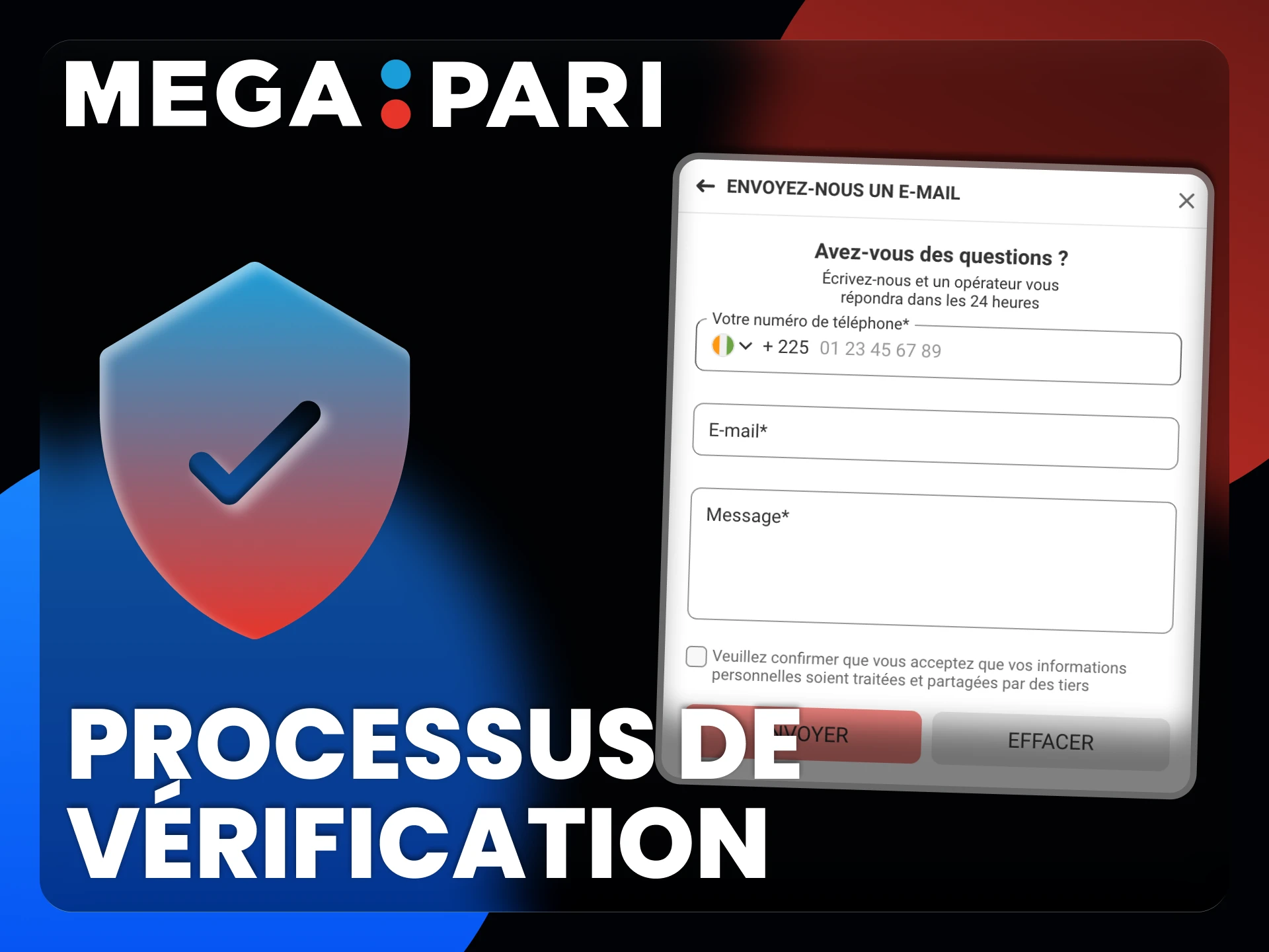 Vous devez terminer le processus de vérification sur Megapari.