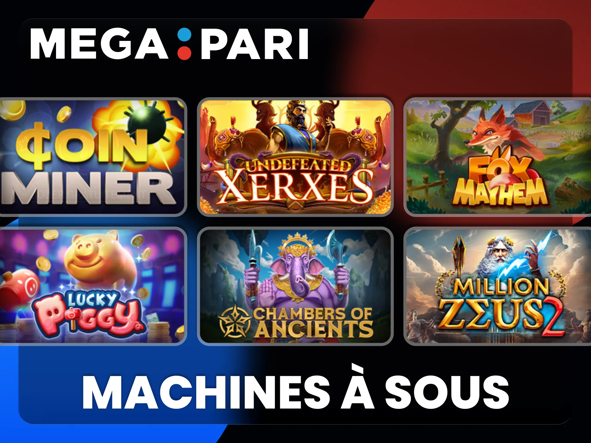 Essayez les jeux de machines à sous sur Megapari.