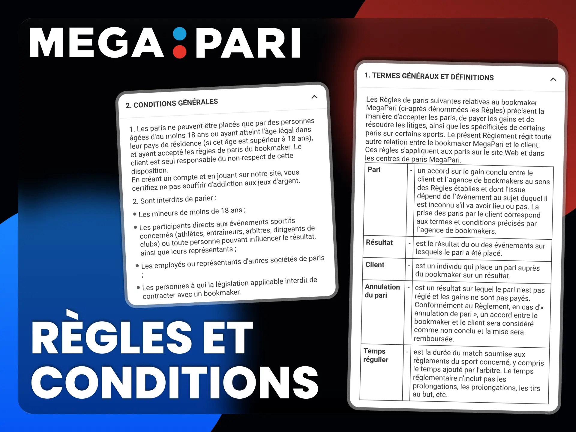 Vous devez lire et accepter les conditions générales de Megapari.